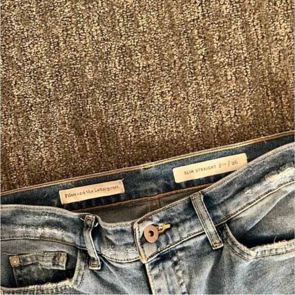 Anthropologie Pilcro And The Letterpress Slim Straight Lace Up Jeans - Picture 5 of 8